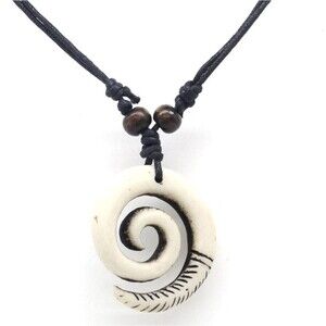 Spiral Koru Necklace Maori Tribal Necklace for Men Women,Adjustable